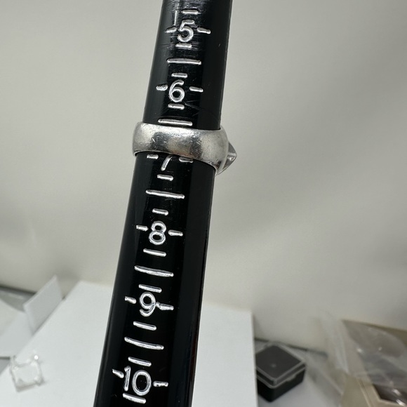 beautiful sterling silver ring double heart large rhinestone hearts - Picture 5 of 8